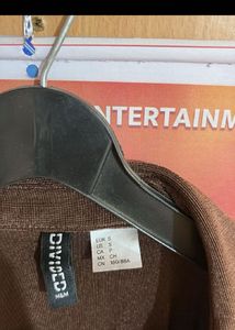 Brown Button-Down Top