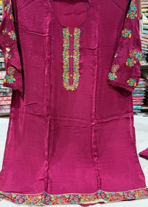 new Elegant Magenta Kurta with Embroidery