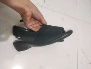 Bata Stylish Black Slingback Sandals