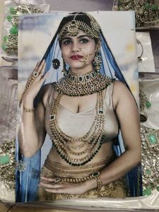 Exquisite Green Stone bridal Jewellery Set