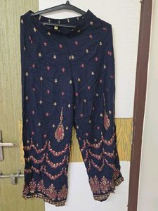 Navy Blue Embroidered Kurta