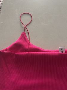 Hot Pink Ribbed Camisole Top