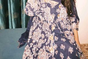 Rajasthani look 3 piece kurta set with open shrug