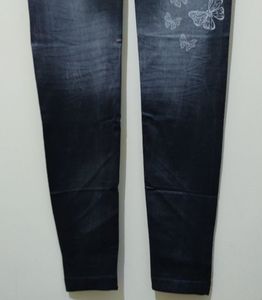 NGal Denim Print Black Grey Legging Jeggings