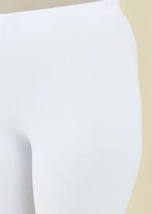 Soch White Solid Cotton Hosiery Churidar Legging