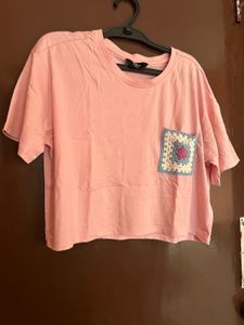 Max Crop Pink Tshirt