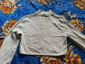 Cropped Mock Neck Sweater