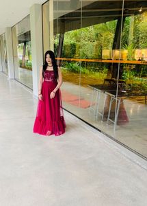 Maroon Lehenga Choli wedding skirt and top bride