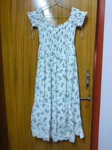 Floral Off Shoulder Midi Dress
