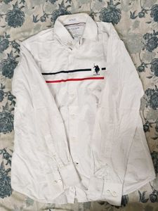 US Polo Assn. White Striped Shirt for men