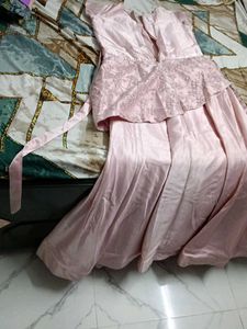 Elegant Pink Embellished Gown