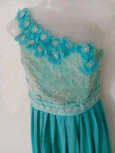 Stunning One Shoulder Floral Gown