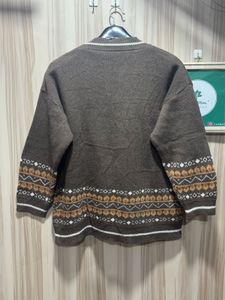 Seoul Mate Geo Pattern Drop Down Cardigan