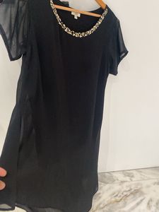 Chic Embellished Black Top