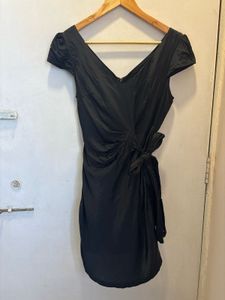 ONLY Chic Black Wrap Dress