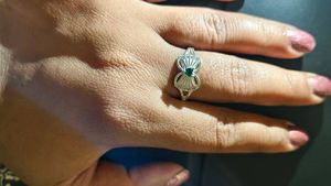 Green Stone Silver Ring