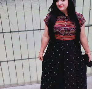 Elegant Black Kurta ⚠️ only with Ethnic Print