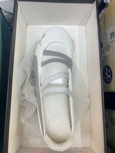 Puma White &amp; Grey Ballet Flats