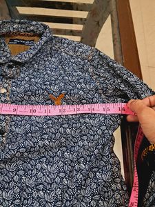 PRINTED navy Blue Boys SHIRT