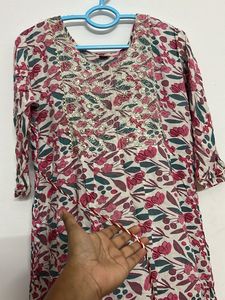 Bohemian Floral Embroidered Kurta