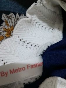 Navy Blue Printed Top For Women's