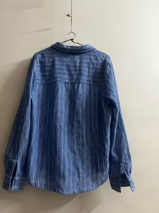 Blue Striped Casual Shirt
