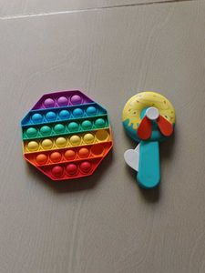 Rainbow Pop It & Donut Mini Fan