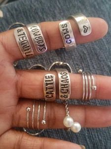 Assorted Silver Tone Rings