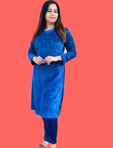 Woollen Kurta Plazo Set