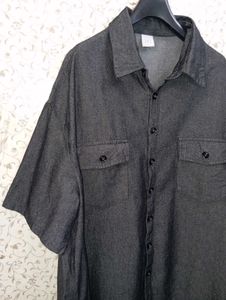 Men's Short Sleeve Denim Shirt