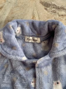 Cozy Blue Fleece Pajama Top