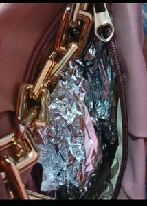 Dusty Rose Chain Shoulder Bag