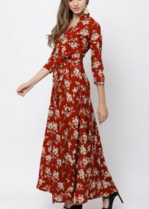 Tokyo Talkies Red Floral Maxi Dress