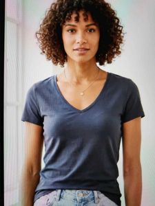 Navy Blue V-Neck T-Shirt