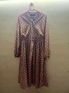 Chic Polka Dot Midi Dress