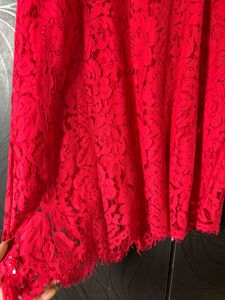 Elegant Red Lace Dress