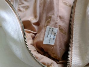 Stylish White &amp; Brown Hobo Bag