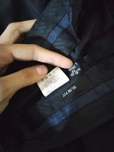Men's Charcoal Striped Trousers