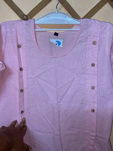 Pink Cotton Kurta
