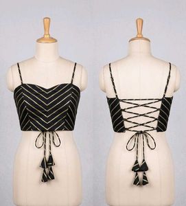 Black & Gold Striped Blouse