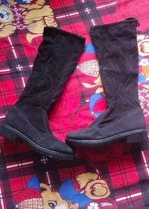 Black Knee-High Boots
