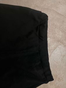 Black Super High-Waisted Flared Leggings with Spli