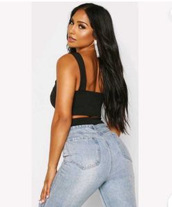 Booho Stylish Black Cutout Crop Top