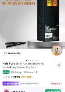 Hair Pure Straightener Cream Set pack of 3