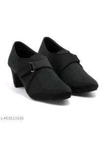Stylish Black Block Heel Shoes