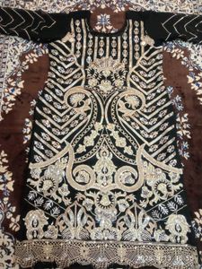 “Black &amp; Gold Royal Kurti with Dupatta