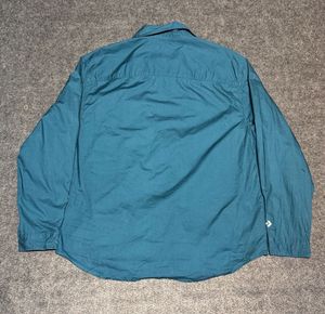Converse 100% Cotton Teal Button-Up Shirt - Size L