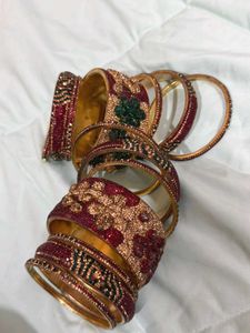 Exquisite Embellished Bangles Set