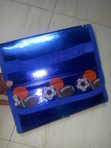 Blue Sports Balls Clutch Bag