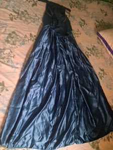 halter neck Blue Gown fit upto 36